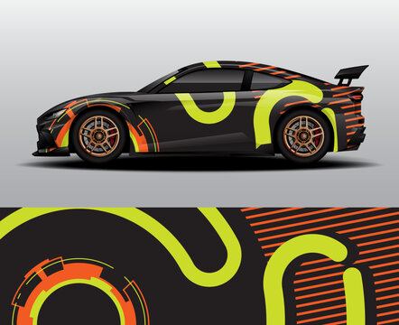 Modern Racing Car Wrap and Automotive Graphic Design
