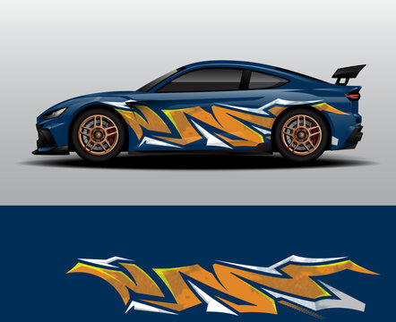 Modern Racing Car Wrap and Automotive Graphic Design