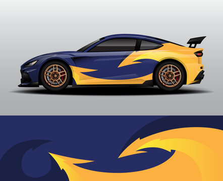 Modern Racing Car Wrap and Automotive Graphic Design