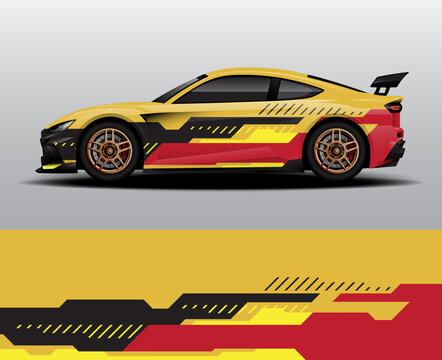 Modern Racing Car Wrap and Automotive Graphic Design