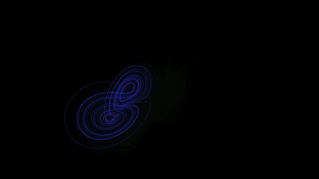 Chaotic Dynamics: The Lorenz Attractor in Luminous Blue Swirls