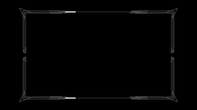 Minimalist White Geometric Frame Overlay Animation