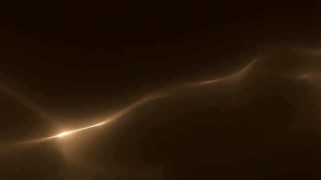 Warm glowing light waves flow and pulse gently across a dark background with soft gradients and diffused glow effects. Smooth animated scene for visual effects and ambient video.