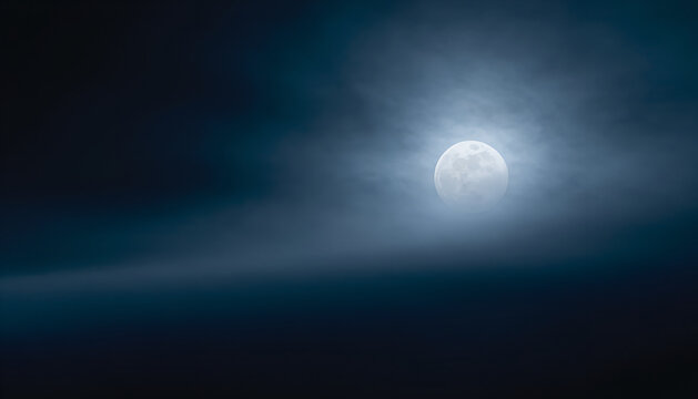 Abstract Moonlit Night Background