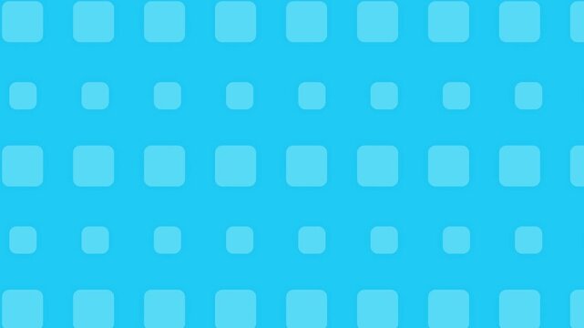 Abstract bright blue background with rounded squares arranged in a grid pattern modern design