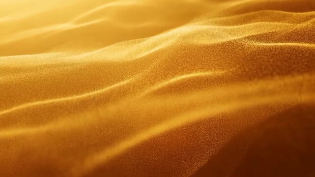 Flowing golden granular waves create a warm abstract texture. Luxury branding, premium product advertising, and beauty and cosmetics promotion.