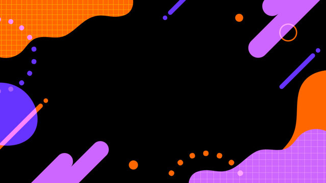 ハロウィンカラーのポップな背景　16:9