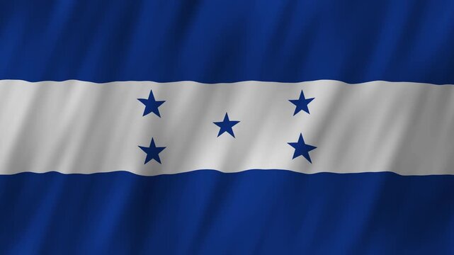 Honduras flag waving in the wind 4K animation background
