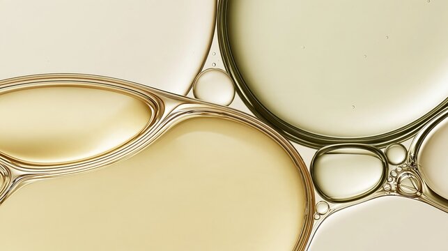 Growth and Innovation in Luxury Golden Oil Bubbles Abstract Liquid Background