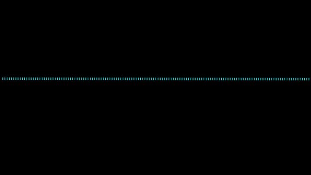 A single dashed white horizontal line with an arrow at the right end stretches across a solid black background representing a simple directional indicator or a minimalist for data visualization or