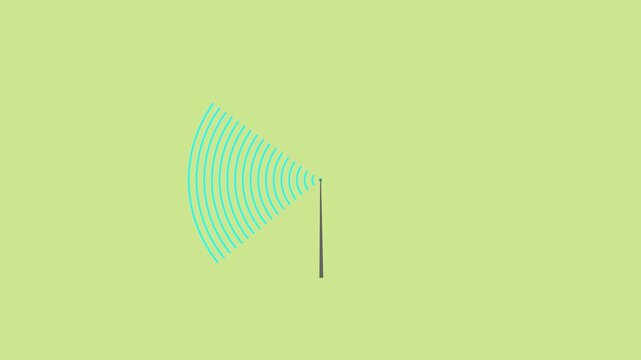 Abstract neon radio waves signal. Radio seamless animation background. sound wave signal, neon lights motion for glamour concept. Seamless loop. Neon Wave 4K Animation. RGB abstract motion background.