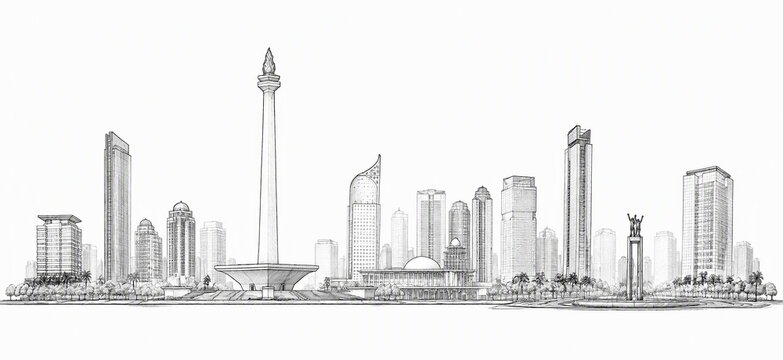 set of buildings jakarta
