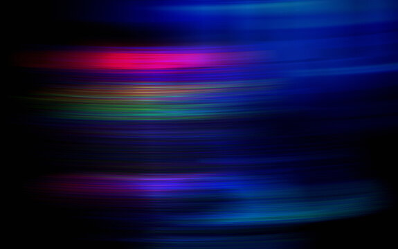 Abstract neon light streaks in virtual cyberspace background