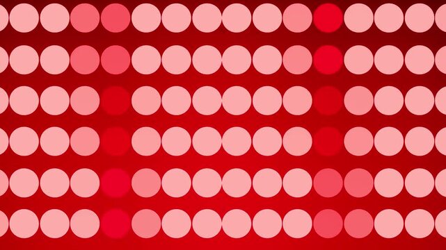 Fully Tiled Glowing Circles Saturating a Deep Red Gradient