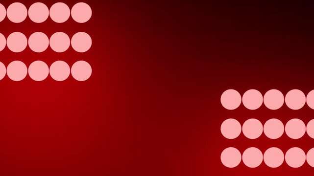 Diagonal Clusters of Light Beads Bookending a Dark Crimson Frame