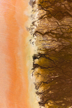 Abstract mineral patterns in Salar de Tara, Atacama Desert