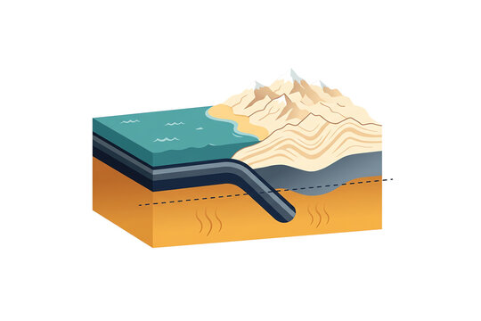 Oceanic and continental crust to scale floating on the mantle