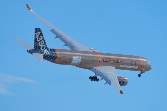 Airbus A350F avant atterrissage