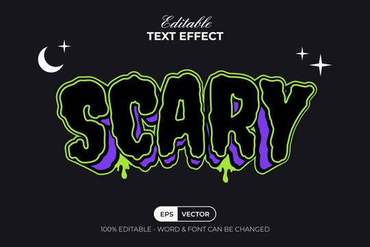 Halloween Editable Text Effect Scary Style Design.