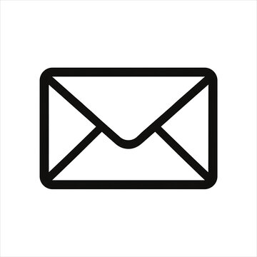 Icono s&iacute;mbolo carta o mensaje sobre fondo blanco