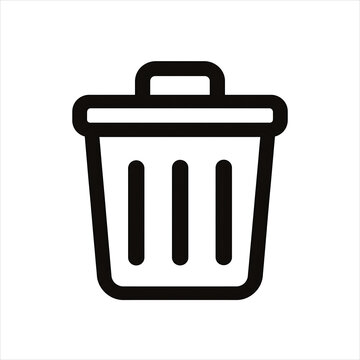 Icono s&iacute;mbolo basura sobre fondo blanco