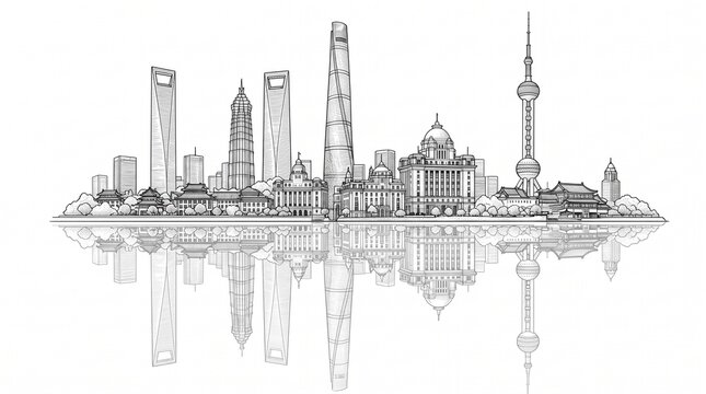 silhouette of the city
