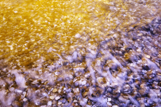 Golden wave motion at Helgoland dune beach