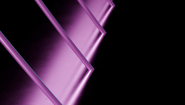 Abstract purple geometric lines on a dark background