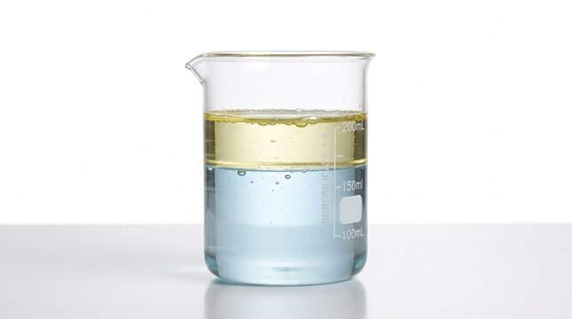 heterogeneous liquid mixture of water and oil