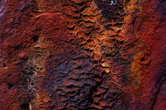Colorful oxidized iron texture from Helgoland dune island