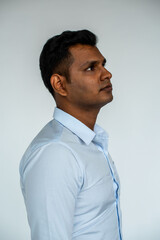 Profile portrait of thoughtful man © Rawpixel.com