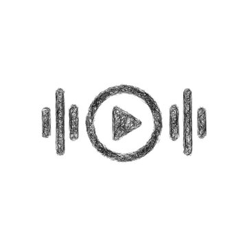 Monochrome sketch podcast logo design