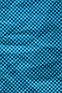 Crumpled Blue Halftone Paper Texture Grunge Dotted Raster Print