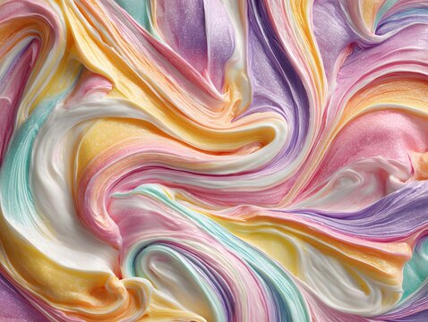 Abstract pastel oil paint texture swirls background