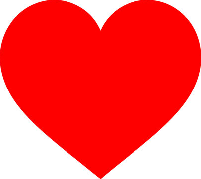 red heart flat icon, symbol of love