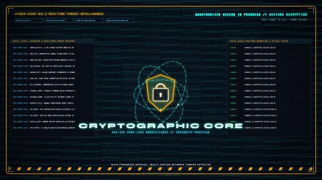 Cyber Security Data Breach Warning Digital Interface