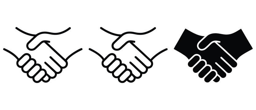 Handshake business icon representing partnership, agreement, cooperation, collaboration, mutual trust, negotiation, and professional relations, vector, design