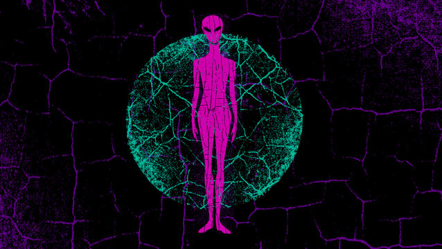 extraterrestrial life, color vector illustration