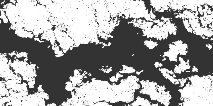 Abstract black and white grunge distress texture background with cracked peeling paint effect vector illustration.