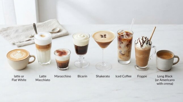 Freshly brewed hot cappuccino with rich foam in a white cup surrounded by dark roasted coffee beans