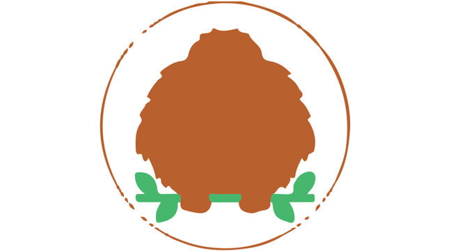 Bornean Oran icon flat design colorful vector illustration