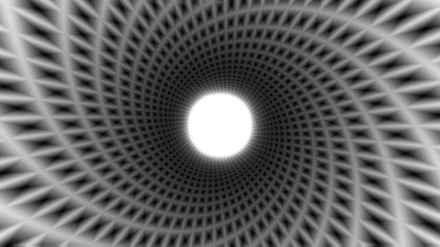 Black and White Abstract Fractal Metal Background with Circular Holes, Speaker Grille Mesh, Geometric Grid Pattern, Metallic Texture and Modern Technology Design