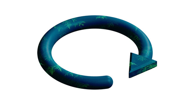 Curved Circular Arrow 03 PNG Graphic Asset