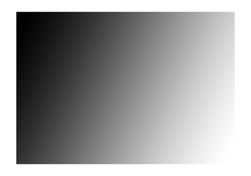 Smooth black to white horizontal gradient background isolated on transparent background