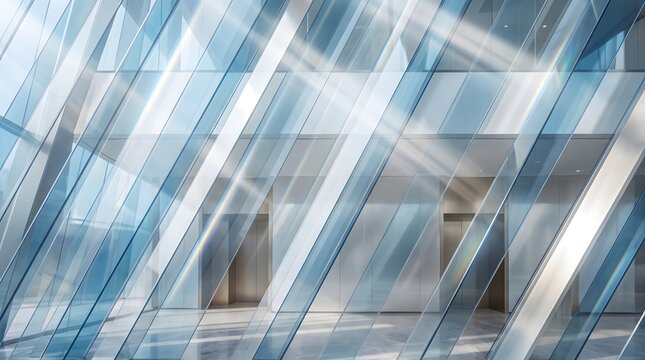 Modern architectural glass facade with intersecting diagonal lines and structural beams architecture building construction structure diagonal