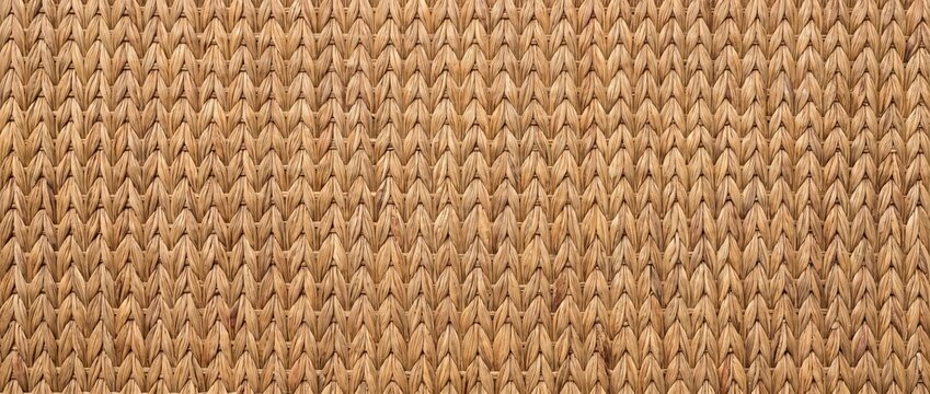 Woven seagrass texture with braided herringbone pattern. Natural organic straw fiber mat background