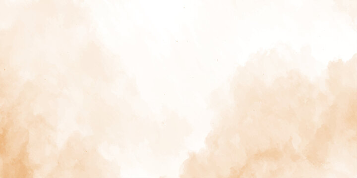 Abstract warm peach beige watercolor splash cloud background for aesthetic product display design