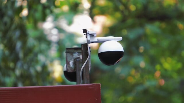 CCTV Security Camera Mounted on Vehicle for Mobile Surveillance and Road Safety Monitoring