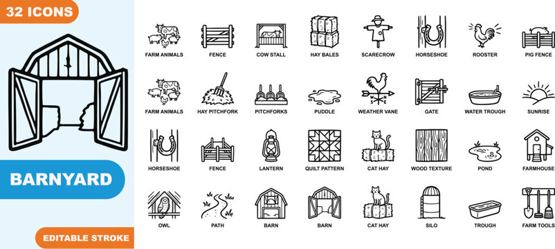 Collection of 30 bat-themed vector icons showcasing different bat species and activities for spooky or wildlife designs