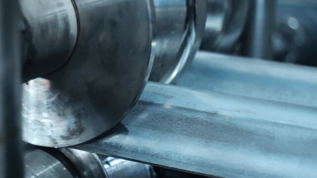 Industrial Metal Rolling Machine Forming Steel Rods in Factory